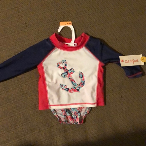 Cat & Jack Swim Nwt Cat And Jack Baby Girl Bathing Suit Poshmark